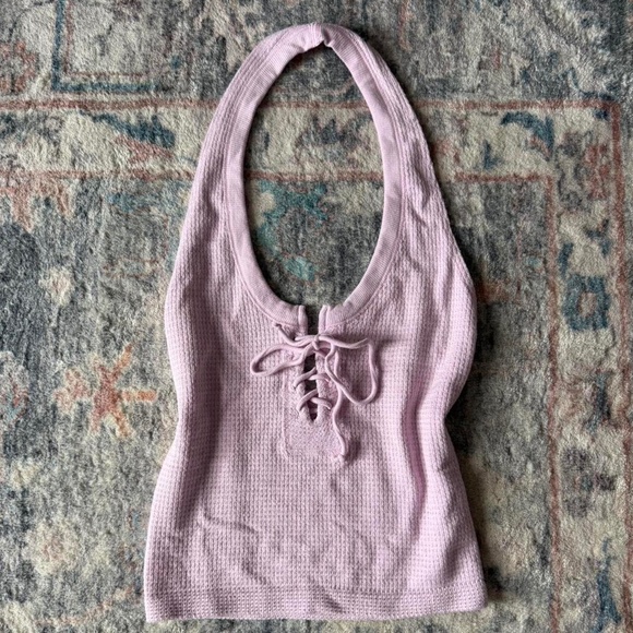 Urban Outfitters Lilac Lace Up Tank Top - Picture 1 of 3